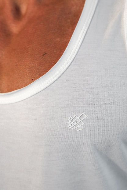 Jed North Men's Vital Raw-Hem Tank Top 2.0 - White