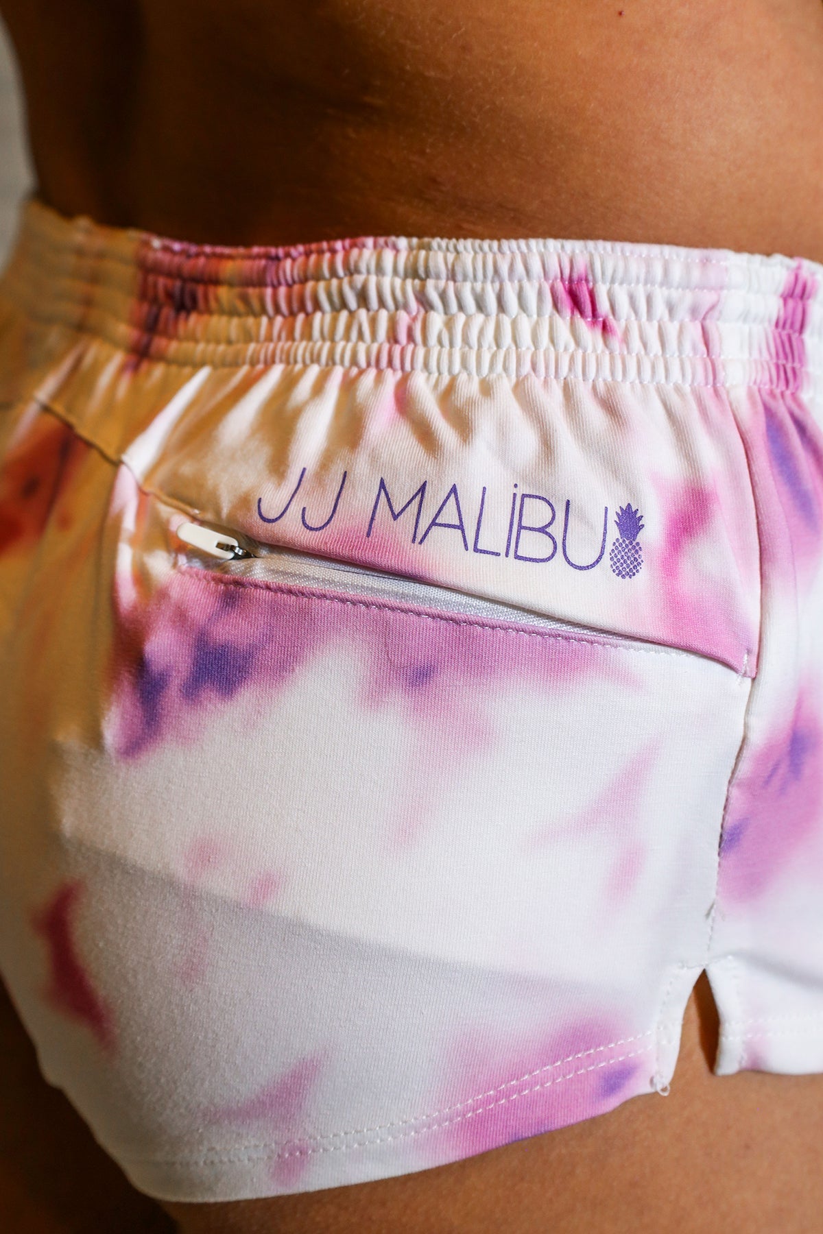 JJ Malibu Men's Stretch-It 2" Short Shorts - Pink Tie-Dye
