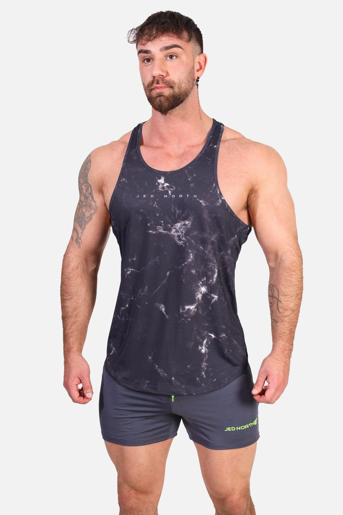Jed North Men's Graphic Muscle Stringer - Marble