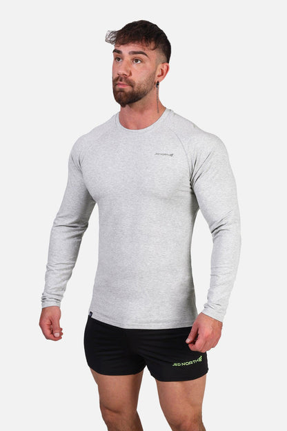 Jed North Men's Titan Muscle-Fit Long Sleeve T-Shirt - Platinum