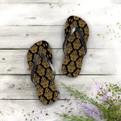 Maris Equi Men's Gold Baroque Flip-Flops