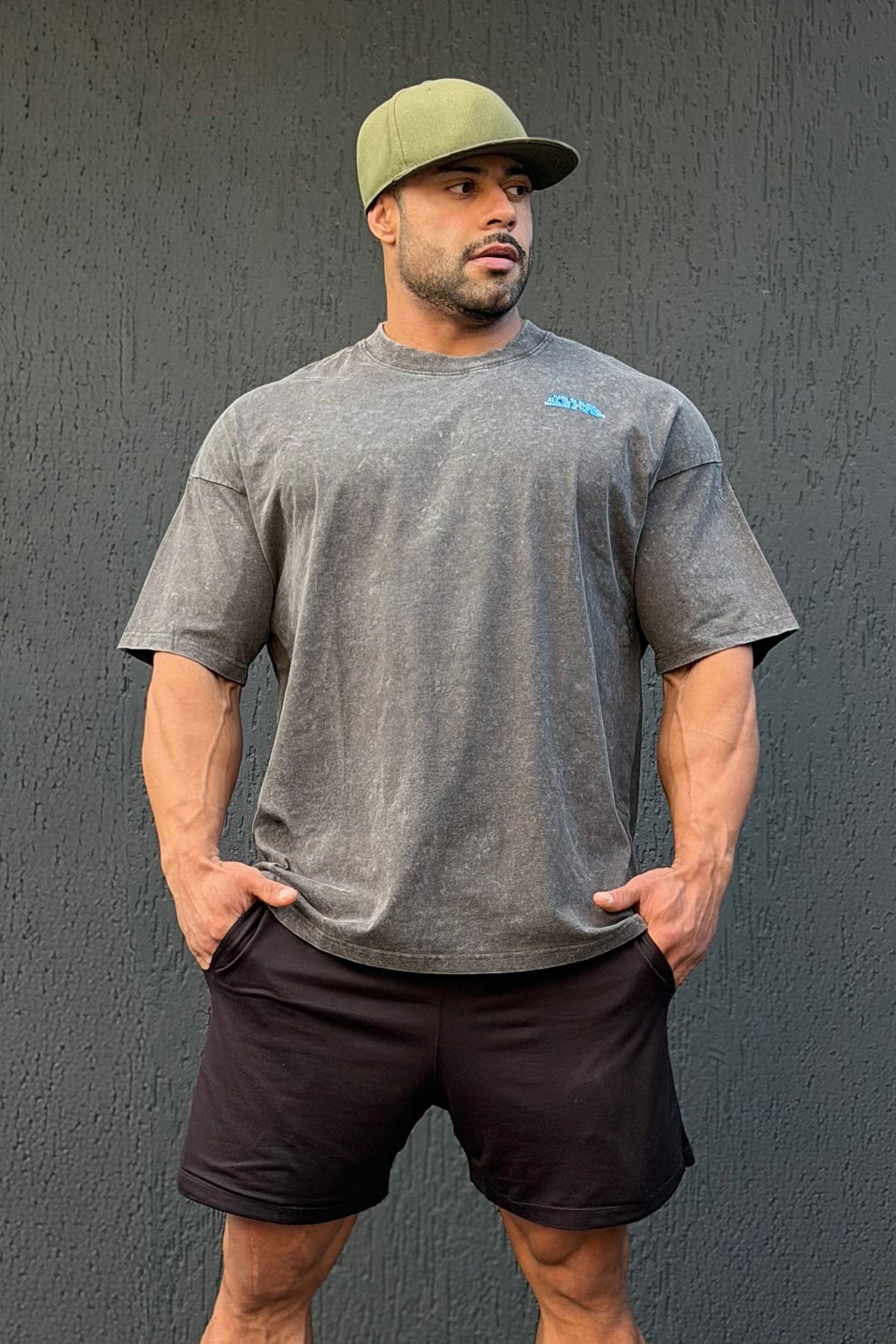 Jed North Men's Vintage Washed Oversized T-Shirt - Storm Gray