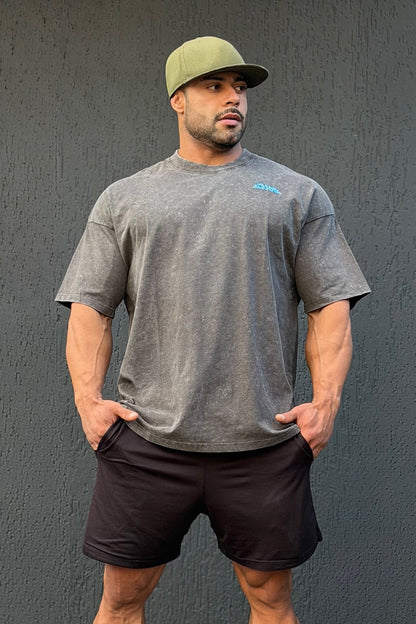 Jed North Men's Vintage Washed Oversized T-Shirt - Storm Gray