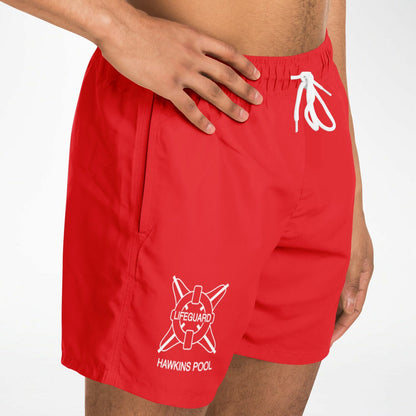 Maris Equi Hawkins Pool Life Guard Billy Costume Men's Mid-Length Swim Shorts