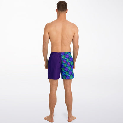 Maris Equi Blue Tartan Men's Swim Shorts