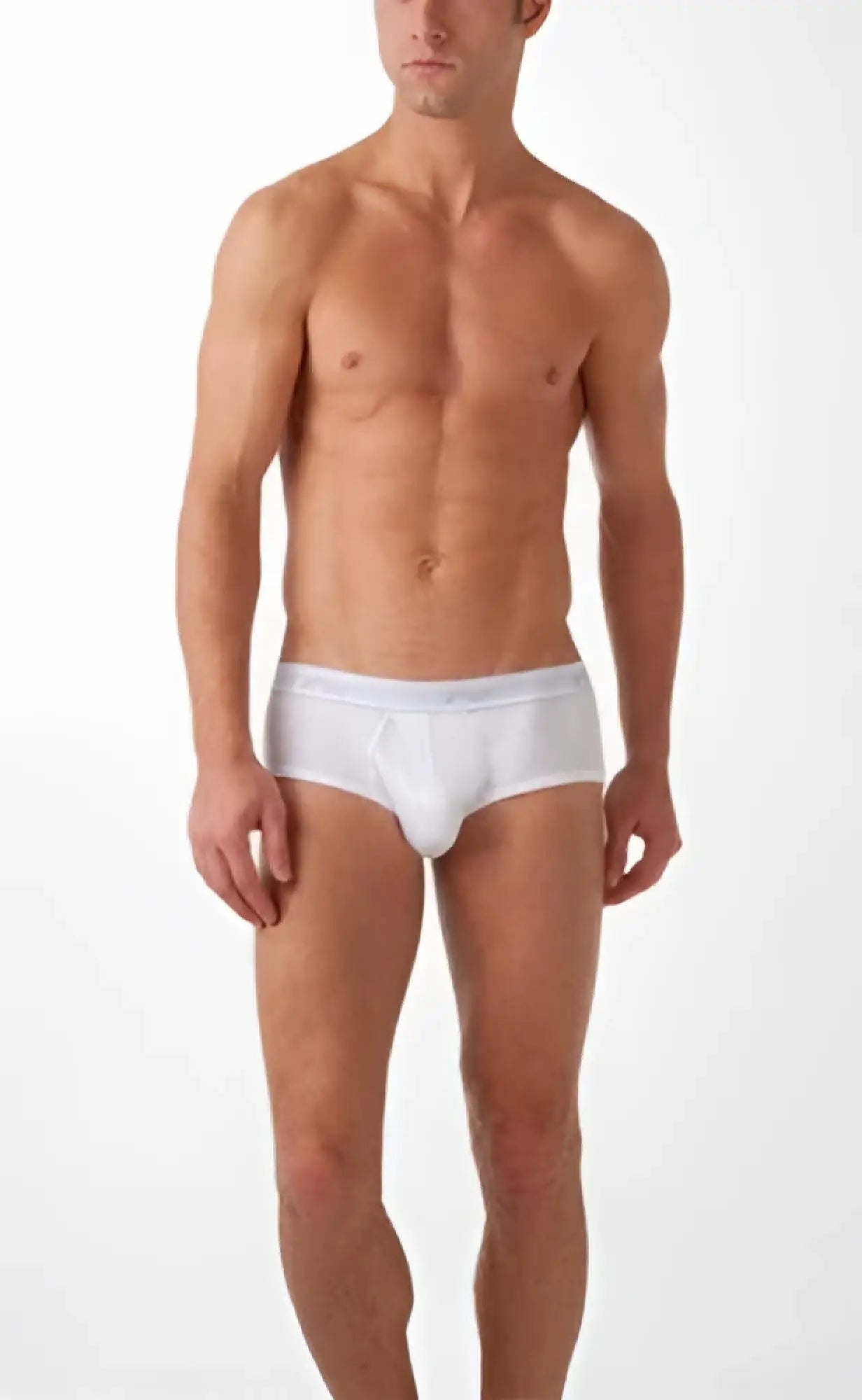 White cotton 2xist essential contour pouch brief underwear with subtle elastic waistband size xl