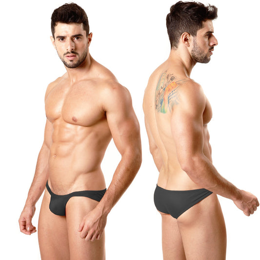 MetroMaleWear minimo hip brief metallic black 2006-201 black form-fitting snug men’s underwear briefs