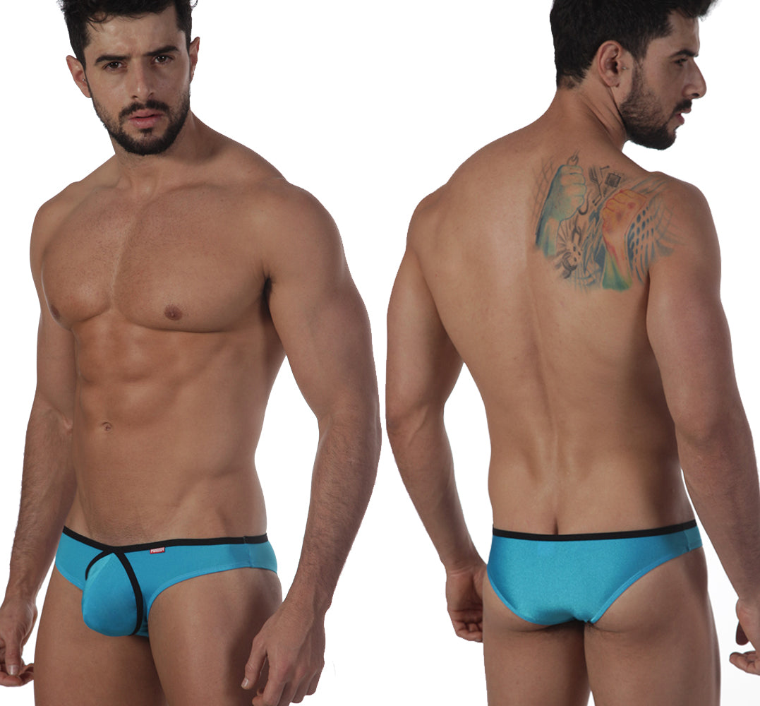 Turquiose blue athletic briefs with black trim from MetroMaleWear lasso bikini 2009-08 in a sleek performance design