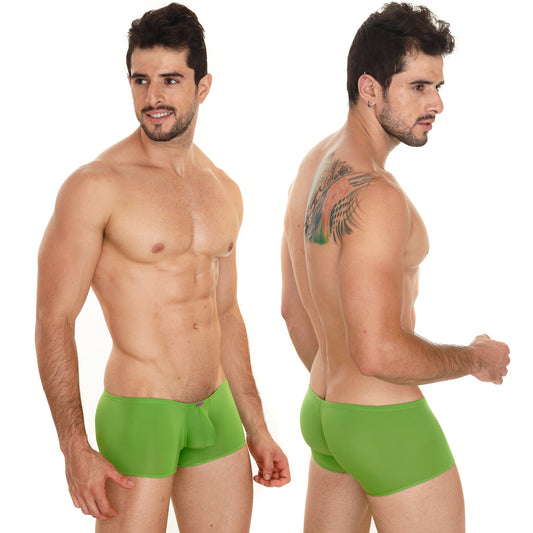 Bright green MetroMaleWear Minimo boxer 2013-17 men’s briefs with smooth stretchy fabric and centered pouch design