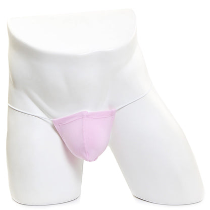 Pink microfiber cotton jockstrap displayed on white mannequin from metromalewear metro male wear collection