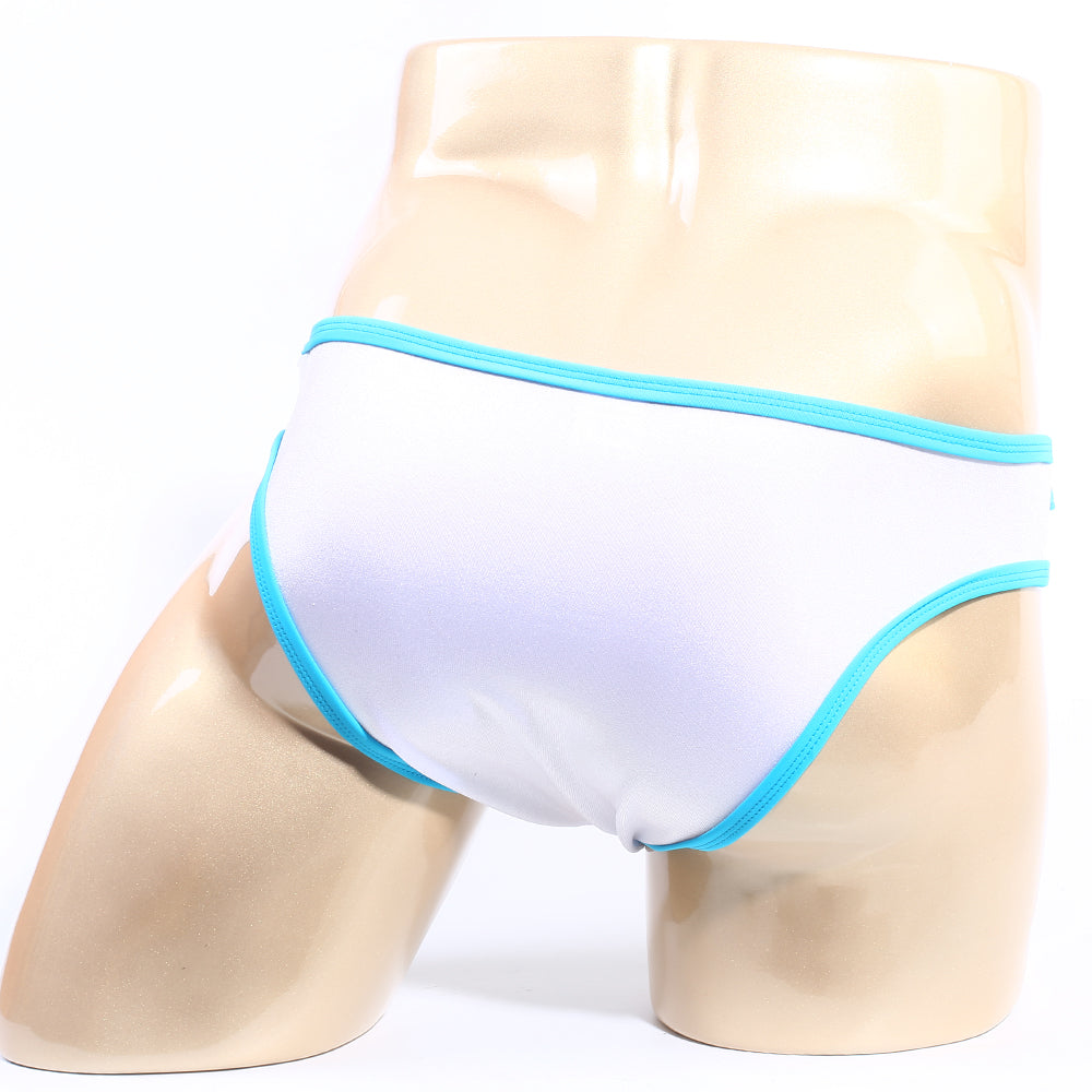 MetroMaleWear Colonel bikini white briefs with bright blue trim for comfortable everyday wear in 2019 style