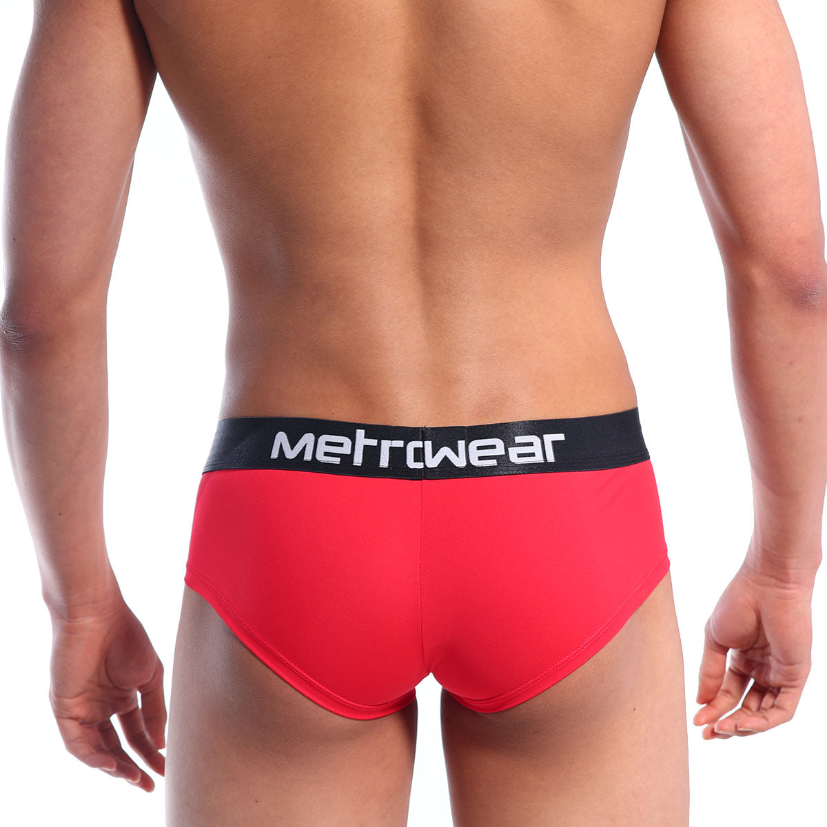 Red mens briefs metro malewear mini cheek boxer valentine red 2025 12 with black waistband and metrwear logo