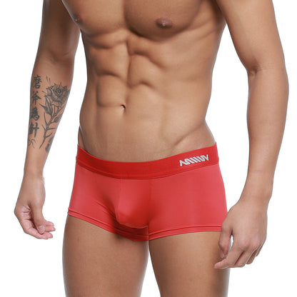 MetroMaleWear microfiber red men’s briefs with white logo waistband designed for comfort and support