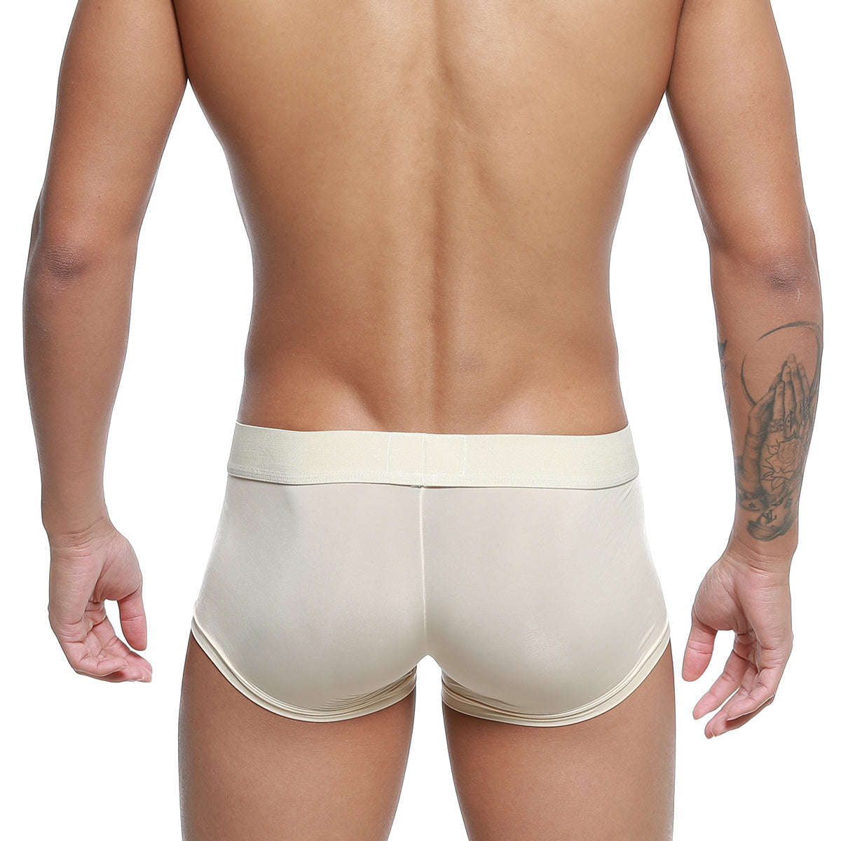 MetroMaleWear pastel trunk nude 2026-80 cream-colored form-fitting men’s briefs with smooth stretchy fabric and matching waistband
