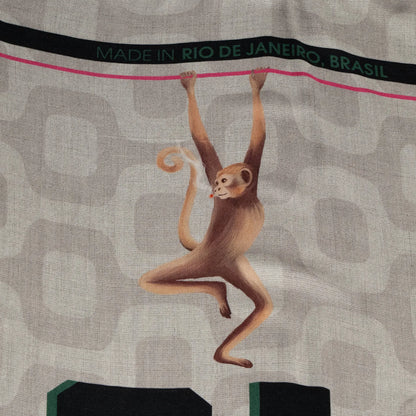 CA-RIO-CA Loco Monkey Canga de Praia- Brazilian Beach Towel (Sarong / Pareo)