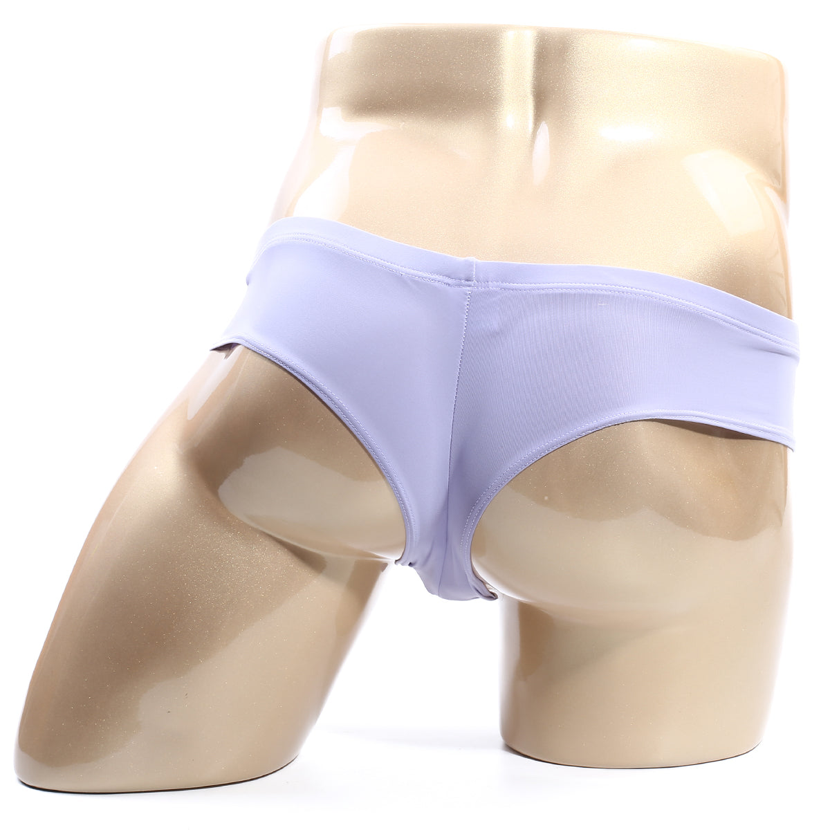 Light purple seamless briefs on a mannequin from metrmalewear micro cheek lilac 2027-19 collection