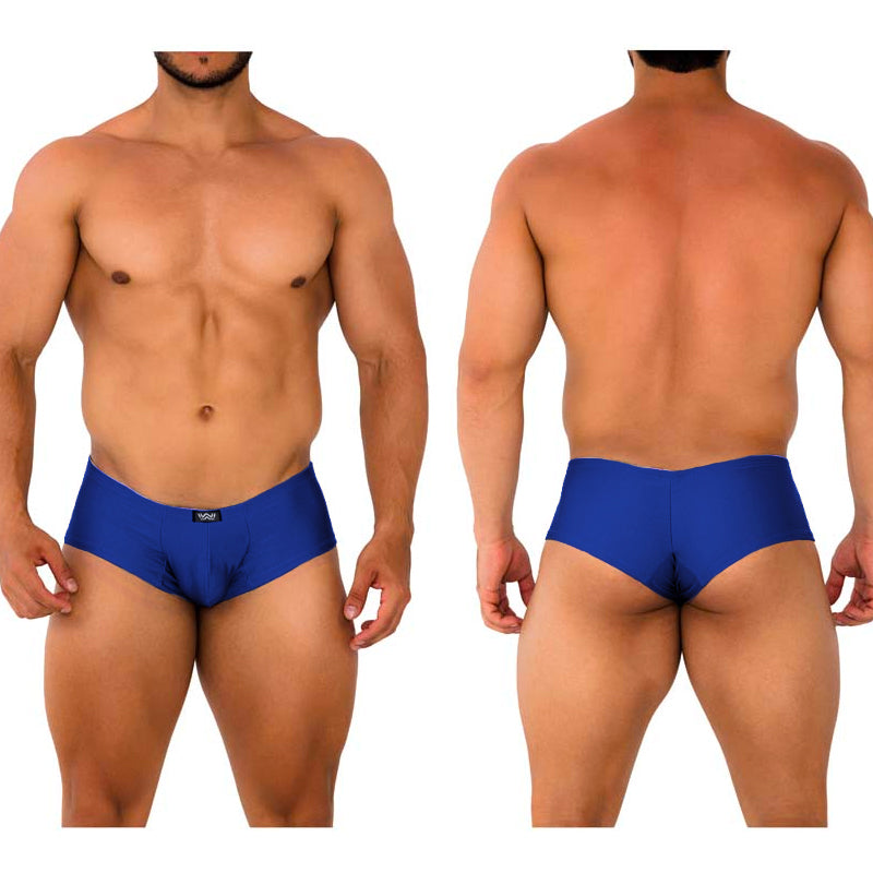 Blue men’s briefs metro malewear cheek navy 2028-28 with sleek form-fitting design and small black logo on waistband