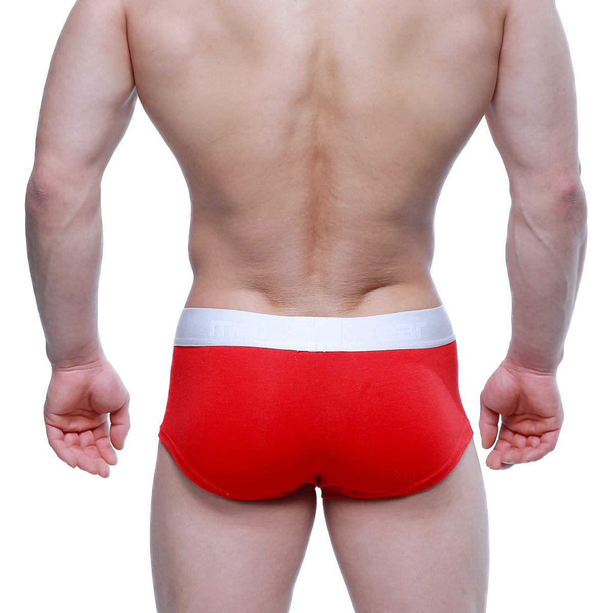 MetroMaleWear elemental boxer brief red 2029-12 in red with white elastic waistband for comfortable everyday wear