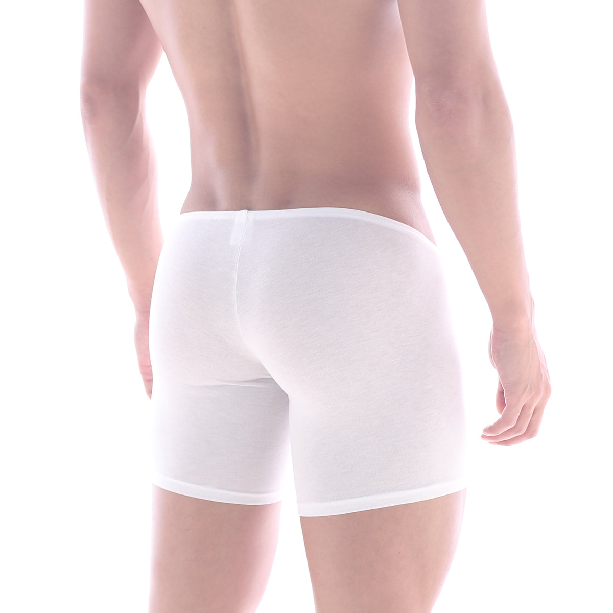MetroMaleWear Minimo cotton long boxer white 2034-01 white form-fitting seamless boxer briefs for daily comfort