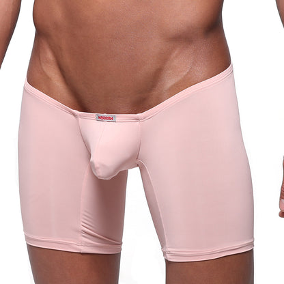 Pink mens briefs with supportive form fitting design and visible MetroMaleWear brand tag on waistband dusty pink