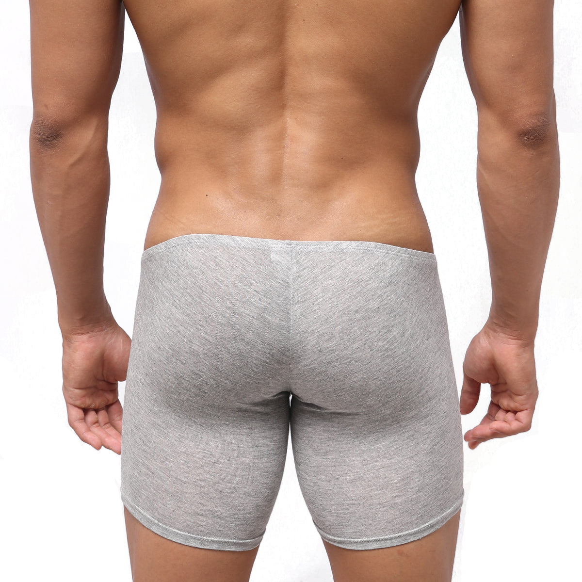 MetroMaleWear minimo long boxer gray 2034-10 gray heathered briefs with snug form-fitting design