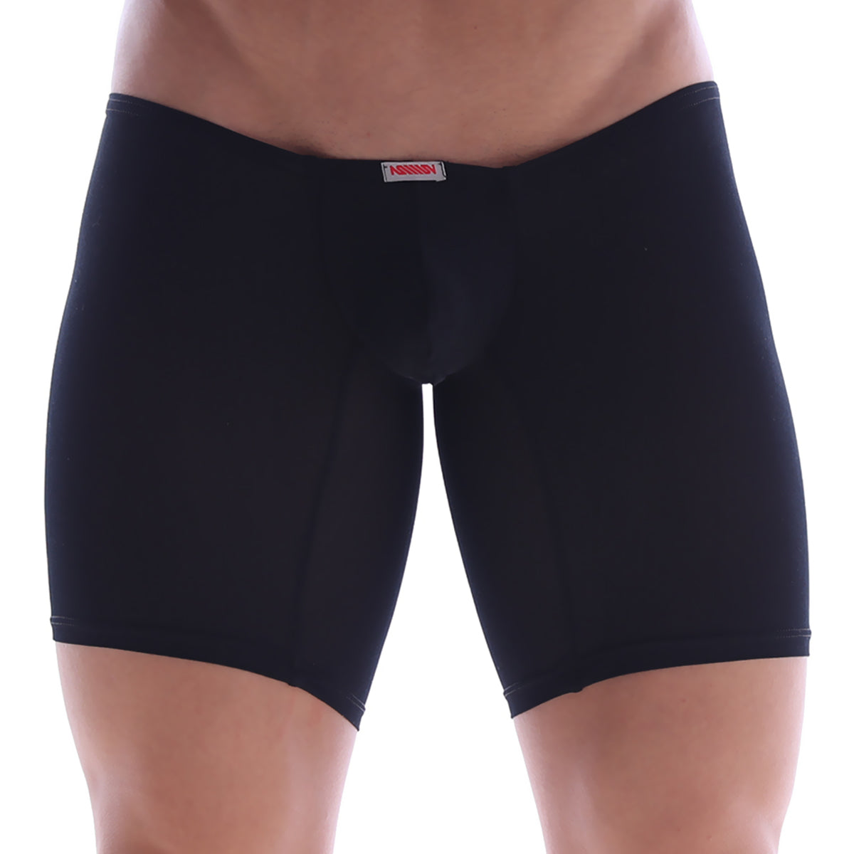 MetroMaleWear Minimo long boxer black 2034-20 form-fitting black boxer briefs with subtle waistband label
