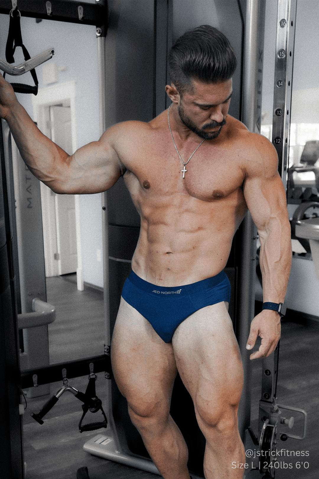 Jed North Men's Men's Athletic Seamless Briefs 2-Pack - Black & Navy