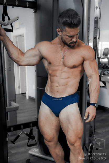 Jed North Men's Men's Athletic Seamless Briefs 2-Pack - Black & Navy