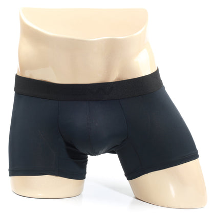 Metro malewear maintenant black boxer briefs with solid black elastic waistband for comfortable everyday wear