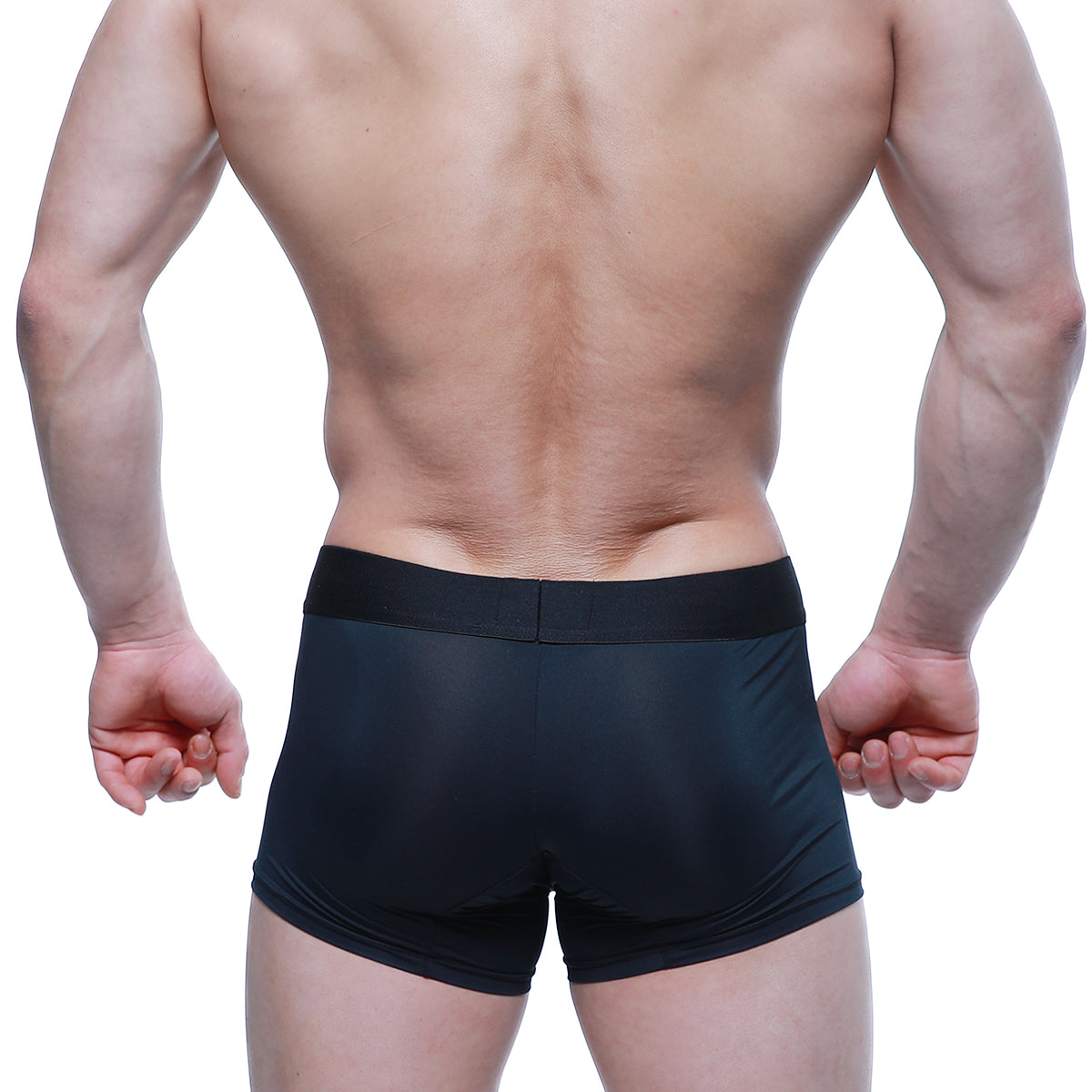 Metro male wear maintenant boxer brief intense 2122-21 black athletic briefs with smooth form-fitting fabric and solid waistband