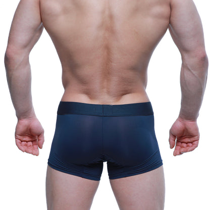 Navy blue athletic briefs with a solid waistband from metromalewear maintenant boxer brief dark blue 2122-28