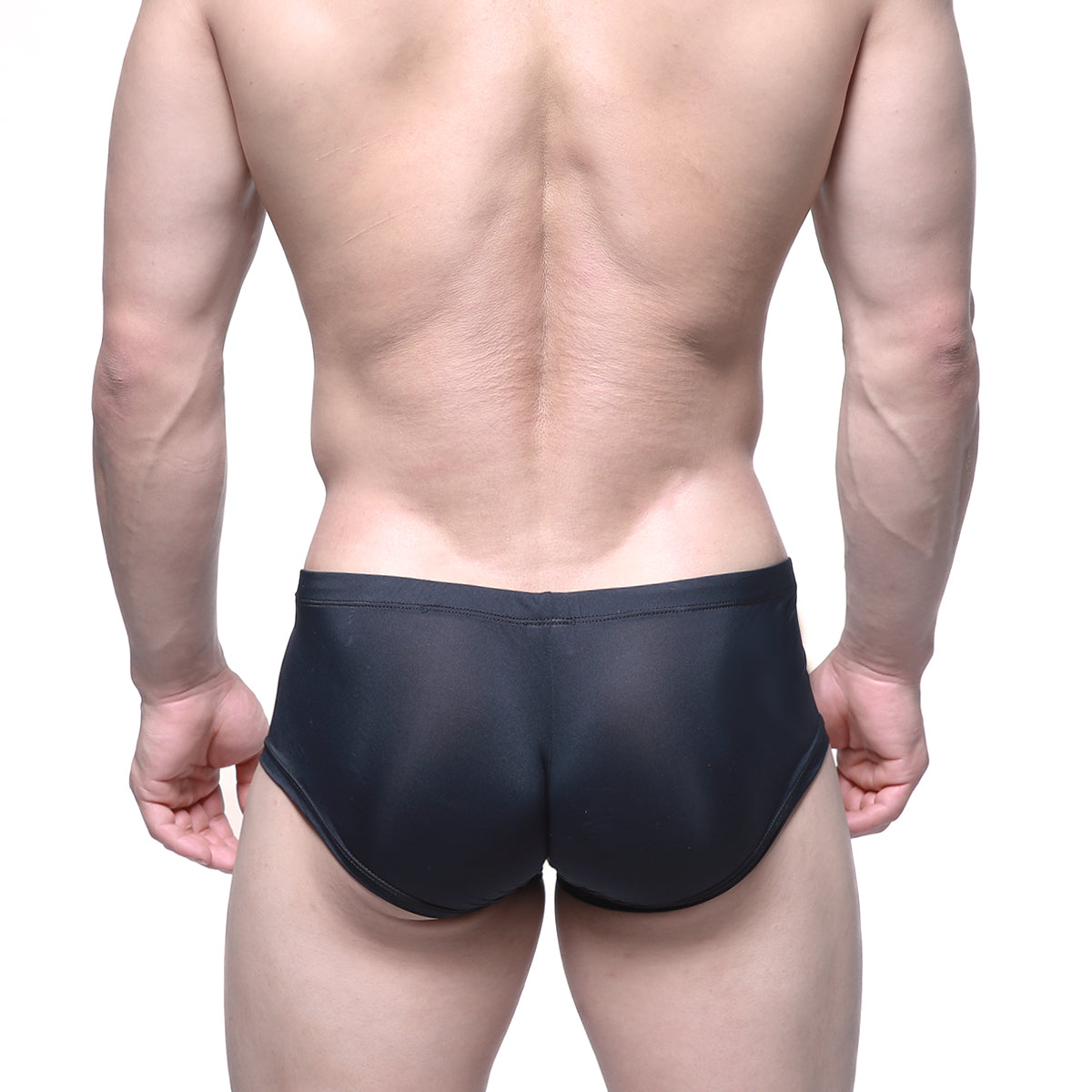 MetroMaleWear Entropy trunk black 2125-03 form-fitting swim trunks with smooth stretchy fabric and sleek modern design