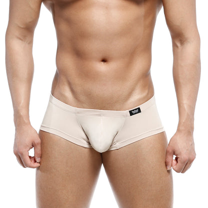 Beige men’s briefs MetroMaleWear Oscar Boxer 2125-04 with smooth form-fitting design and black logo waistband