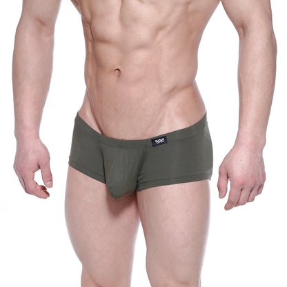 Olive green metro male wear oscar boxer khaki 2125-26 men’s briefs with black logo tag on waistband