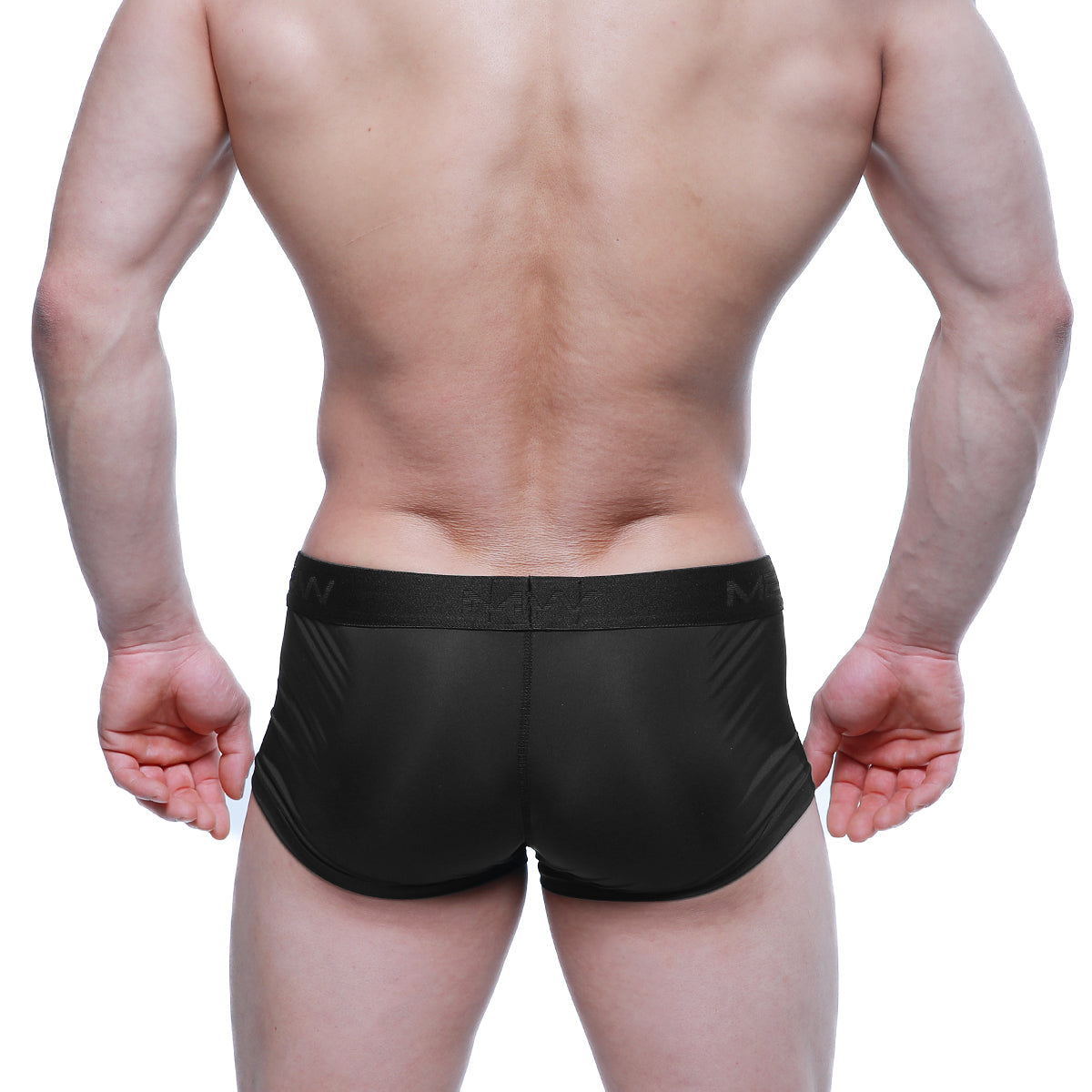 Black athletic briefs metro male wear hincapie trunk black 2129-20 with sleek form-fitting design and textured sides