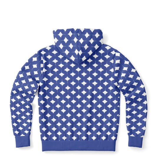 Maris Equi Men's manta Ray Zip-Up Cotton Blend Hoodie