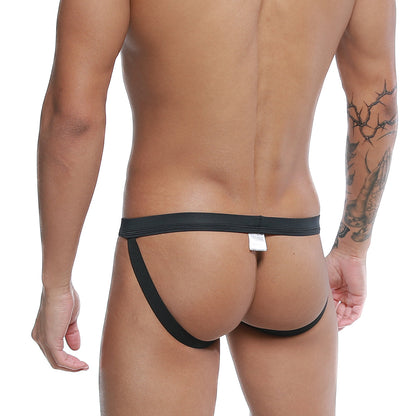 Black metroMalewear cannon jock strap 2201-20 with snug elastic waistband and form-fitting athletic design