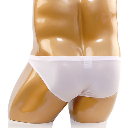 White smooth-textured metroMalewear cannon hip brief displayed on a mannequin for comfortable daily wear