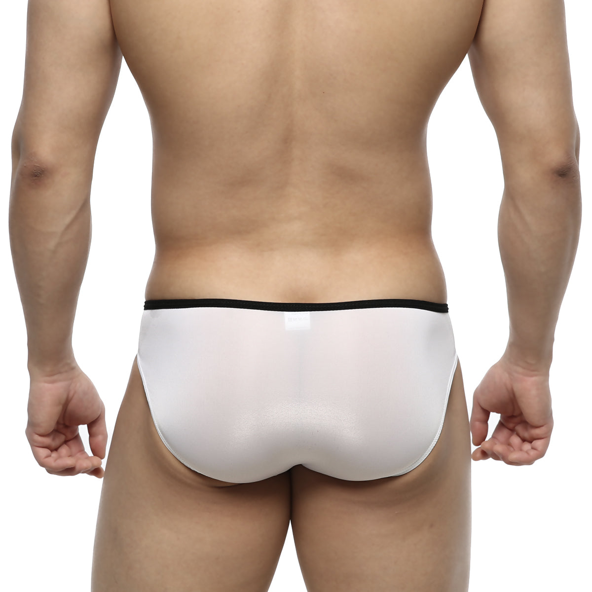 MetroMalewear over-limit bikini sheer white briefs with black waistband for stylish everyday comfort