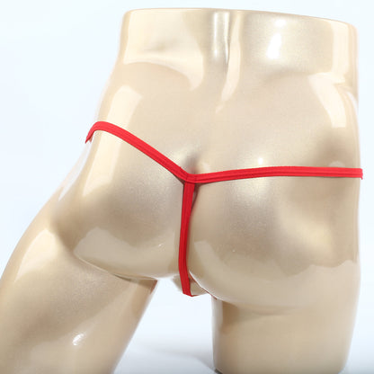Red thong made of stretchy fabric with a simple sleek profile from metro malewear cobra string red 2214-12