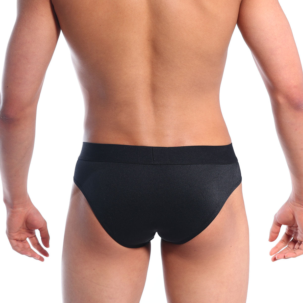 Black briefs metro male wear snap brief black 2222-20 with smooth form fitting design and elastic waistband