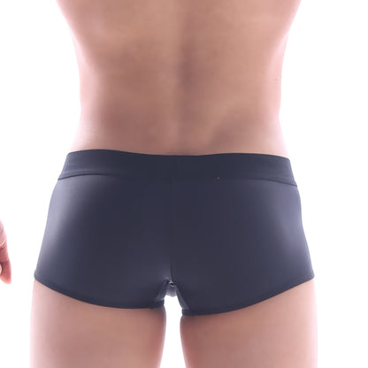 Black form-fitting briefs metroMalewear snap trunk black 2223-20 with smooth stretchy fabric and contoured waistband