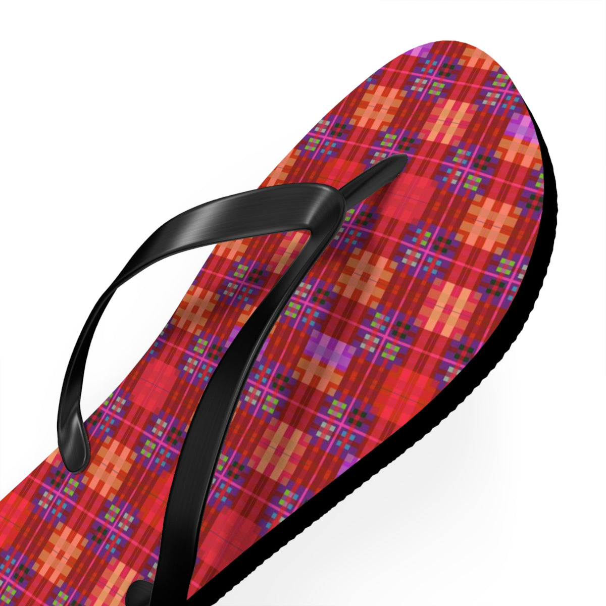 Maris Equi Men's Red Tartan Flip-Flops