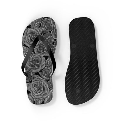 Maris Equi Men's Black Rose Flip-Flops