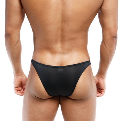 Black mesh briefs metro male wear fria bikini detachable black 2424-20 with sleek form-fitting design