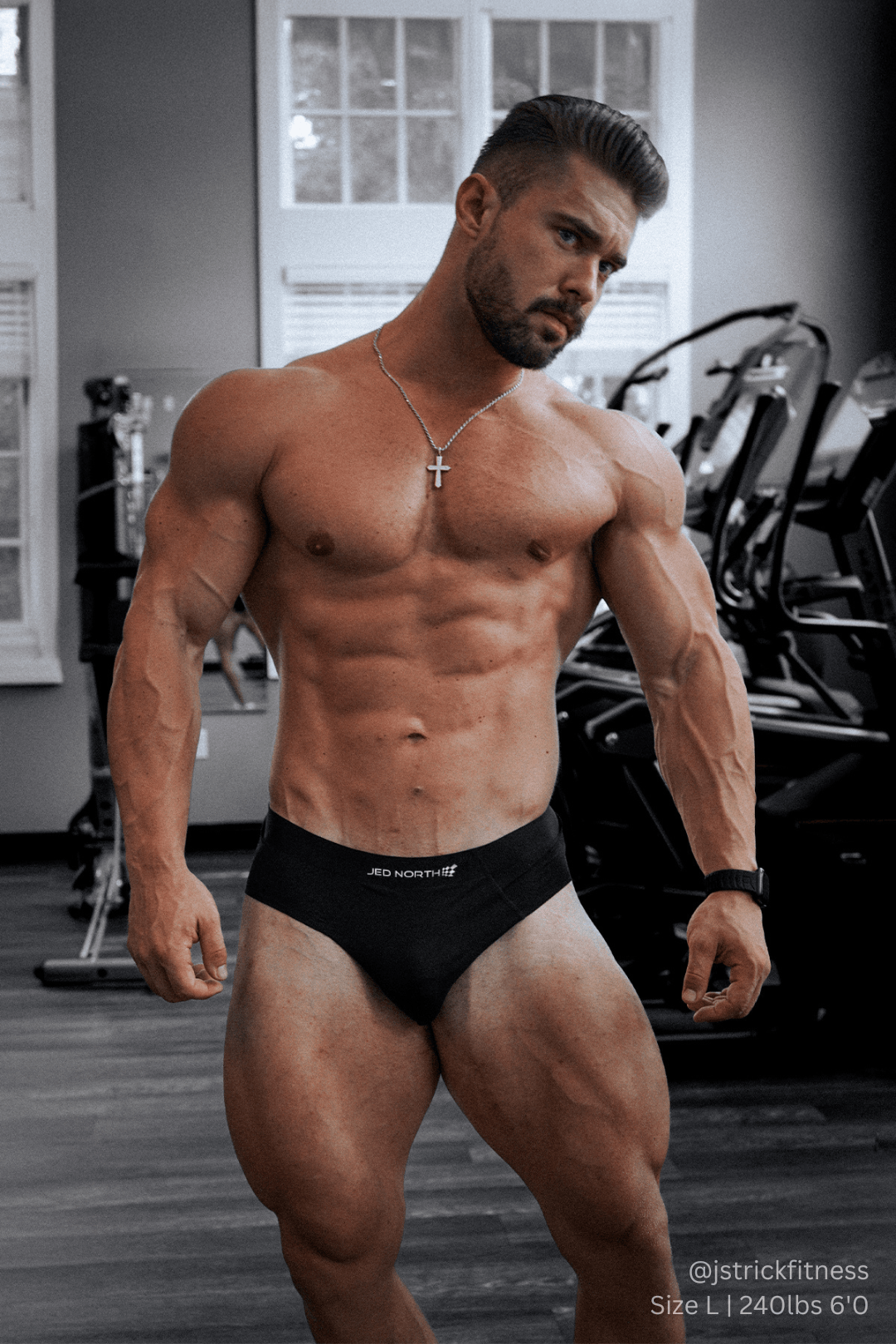 Jed North Men's Men's Athletic Seamless Briefs 2-Pack - Black & Navy