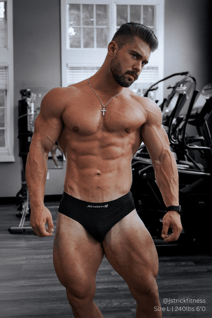 Jed North Men's Men's Athletic Seamless Briefs 2-Pack - Black & Navy