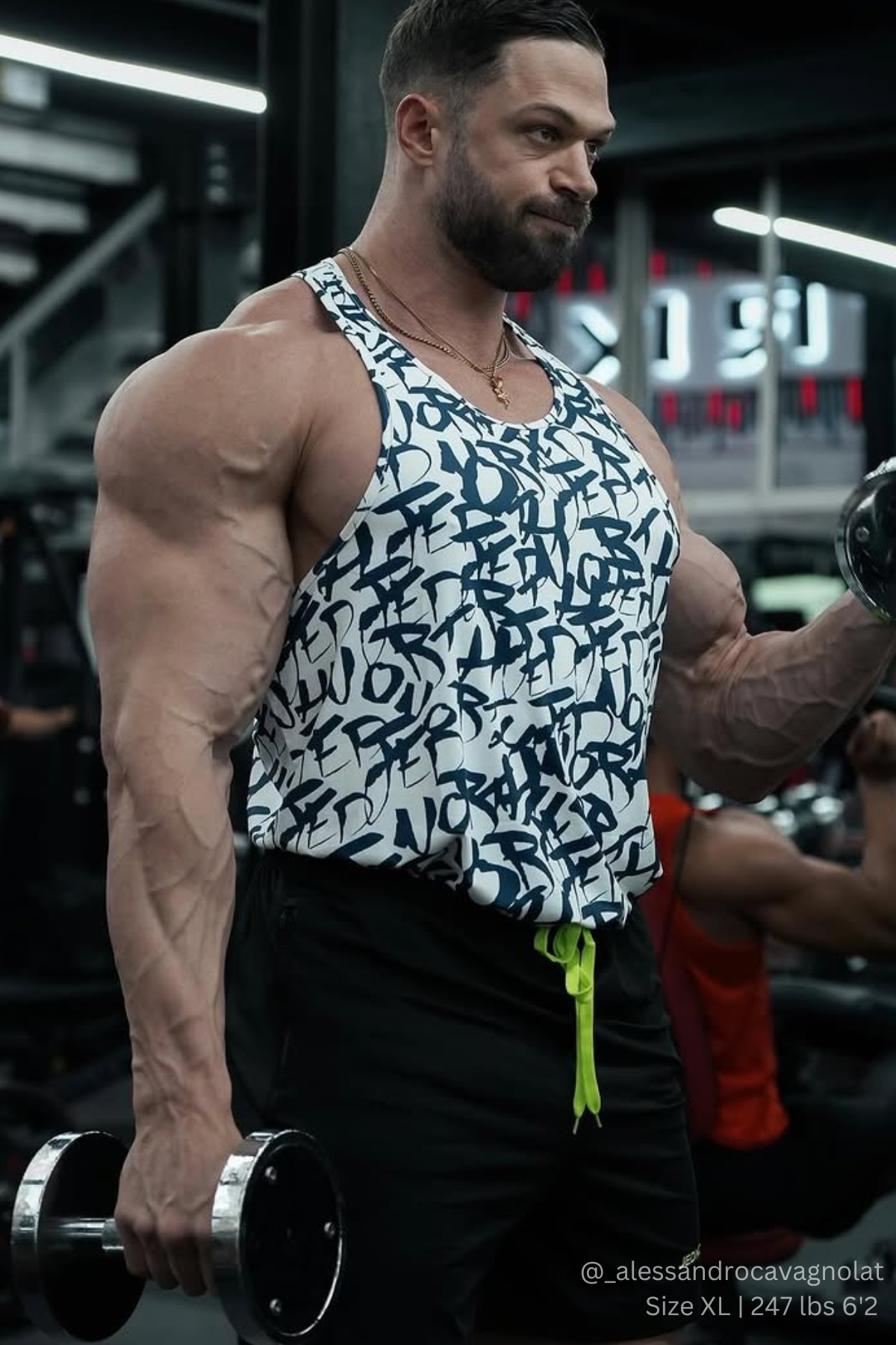 Jed North Men's Graphic Muscle Stringer - White Graffiti