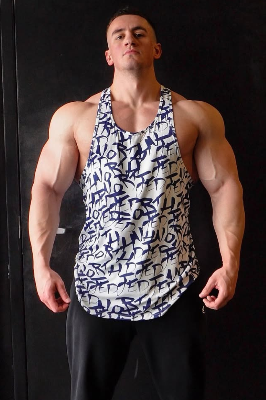 Jed North Men's Graphic Muscle Stringer - White Graffiti