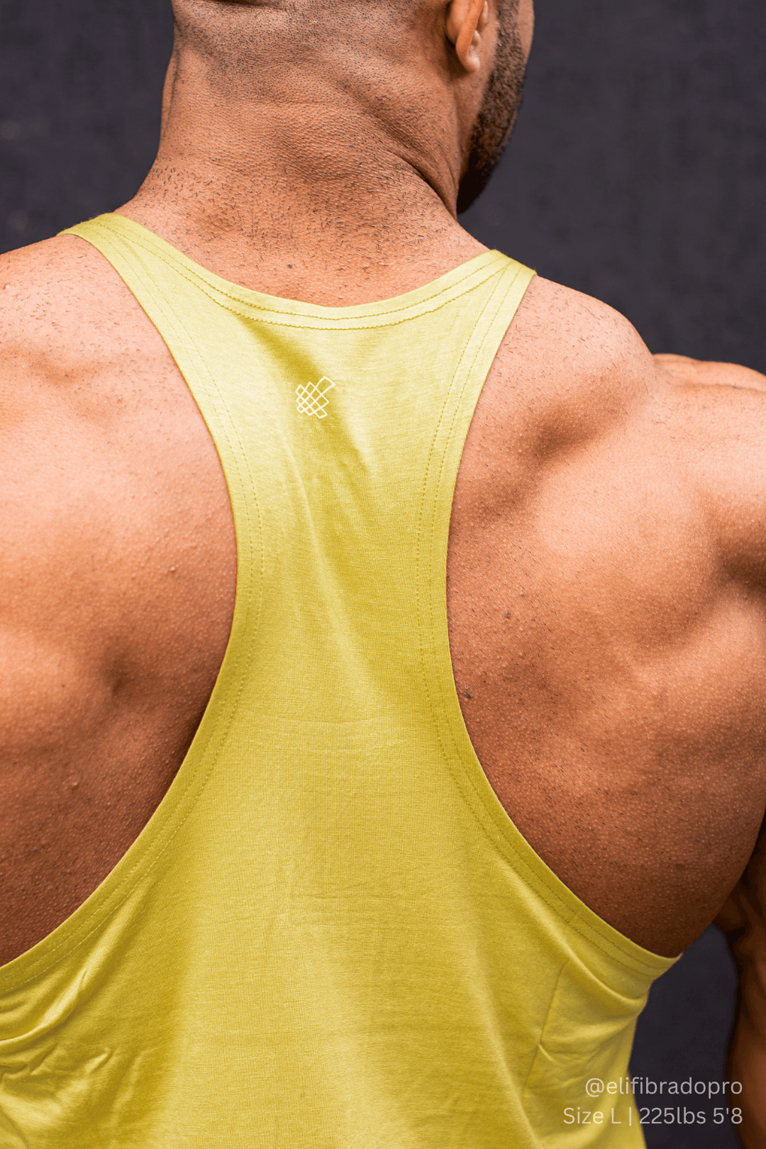 Jed North Men's Classic Bodybuilding Racerback Stringer - Mustard Yellow